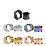 1PC G23 Titanium Ear Tunnels Plugs Flesh Cylindrical Ear Stretcher