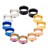 1PC G23 Titanium Ear Tunnels Plugs Flesh Cylindrical Ear Stretcher