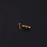 Titanium CZ Cartilage Earrings Water Drop Labret Piercing Lip Stud
