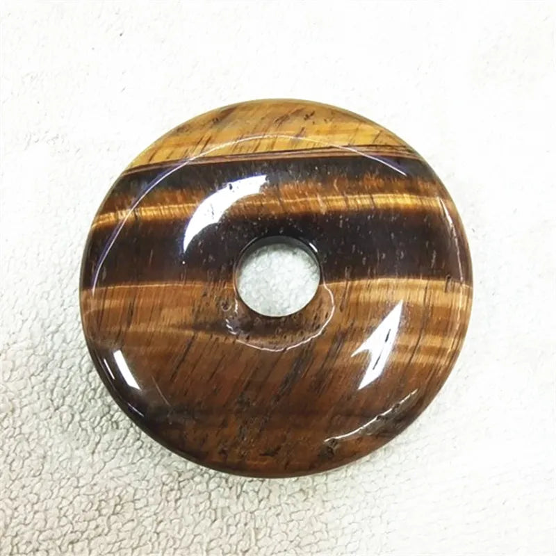 Yellow Tiger Eye Gemstone Donuts Shape 25MM-50MM
