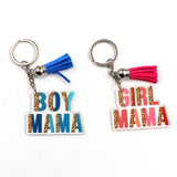 1PC MAMA Acrylic Keychain Tassel Pendant Car Bag Keyring Wedding Party Keychains