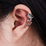 Silver Figure Shaped Ear Clip Climber Cuff Earrings