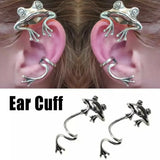 Gothic Punk Frog Animal Earring Hip-hop Ear Cuff Bone Clip No Piercing