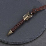 Vintage Leather Arrow Pendant Necklace Body Choker Chain Necklaces