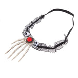 Head and Hand Bone Pendant Necklace for Halloween Costume