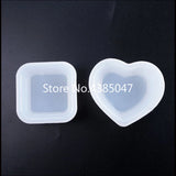 1PC Heart Square Plate Bowl UV Resin Jewelry Mold Silicone Handcraft Accessories