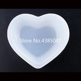 1PC Heart Square Plate Bowl UV Resin Jewelry Mold Silicone Handcraft Accessories