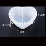 1PC Heart Square Plate Bowl UV Resin Jewelry Mold Silicone Handcraft Accessories