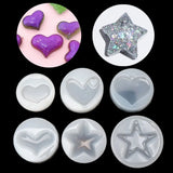 Silicone Heart Star Jewelry Mold Epoxy Resin Casting Pendant Accessories
