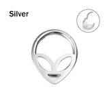 Stainless Steel Alien Hinged Nose Ring Stud