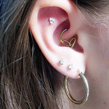 Stainless Steel Alien Hinged Nose Ring Stud