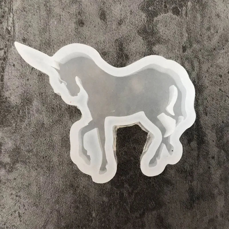 1PC Unicorn Pendant Silicone Mold DIY Dried Flower Jewelry Resin Molds
