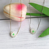 12mm Daisy Pearl Necklace Spring Fresh Chrysanthemum Mother of
