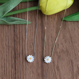 12mm Daisy Pearl Necklace Spring Fresh Chrysanthemum Mother of