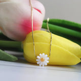 12mm Daisy Pearl Necklace Spring Fresh Chrysanthemum Mother of