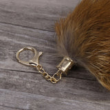 Fox Tail Fur Tassel Bag Tag Keychain Strap Chain