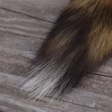 Fox Tail Fur Tassel Bag Tag Keychain Strap Chain