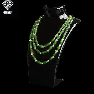 Acrylic Mannequin Necklace Jewelry Display Holder Pendant Earrings Shelf