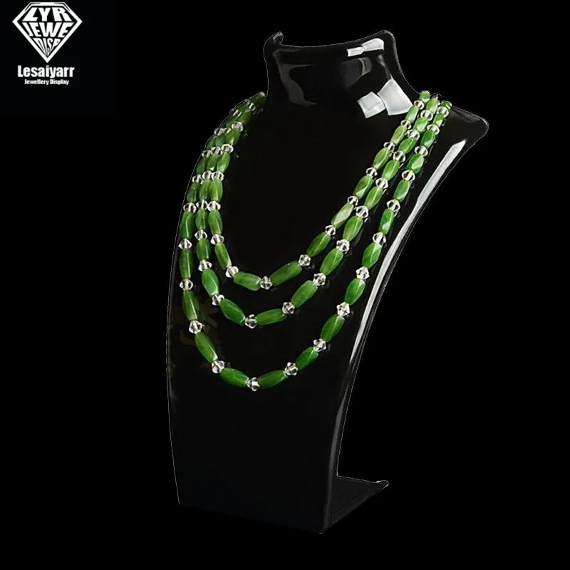 Acrylic Mannequin Necklace Jewelry Display Holder Pendant Earrings Shelf