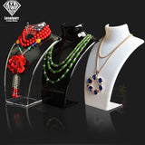 Acrylic Mannequin Necklace Jewelry Display Holder Pendant Earrings Shelf
