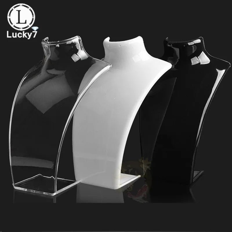 Acrylic Mannequin Necklace Jewelry Display Holder Pendant Earrings Stand