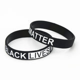 Lives Matter Wristband, Yellow Silicone Rubber Bracelet