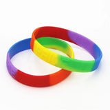 Hot Rainbow Colour Pride Silicone Wristband, Gift for All