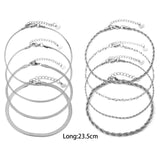 Stainless Steel Link Chain Anklet For Women Beach Foot Leg Ankle Bracelets