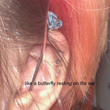 1PC Industrial Piercing Butterfly Skeleton Bat Earring Ear Piercing 14g