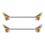 1PC Industrial Piercing Butterfly Skeleton Bat Earring Ear Piercing 14g