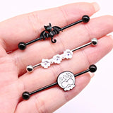 1PC Industrial Piercing Butterfly Skeleton Bat Earring Ear Piercing 14g