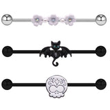 1PC Industrial Piercing Butterfly Skeleton Bat Earring Ear Piercing 14g