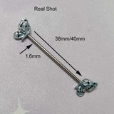 1PC Industrial Piercing Butterfly Skeleton Bat Earring Ear Piercing 14g