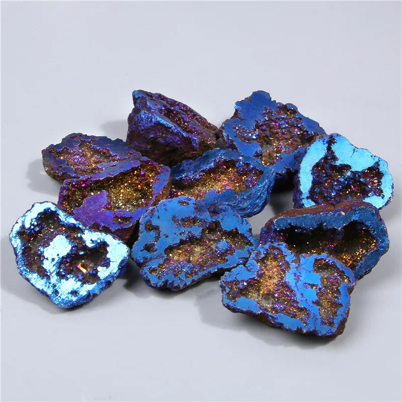 Natural Crystal Quartz Druzy Geode Necklace Pendant