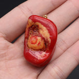 1PC Irregular Red Coral Bead Pendant Charms for DIY Jewerly Earrings Necklace
