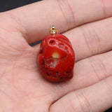 1PC Irregular Red Coral Bead Pendant Charms for DIY Jewerly Earrings Necklace