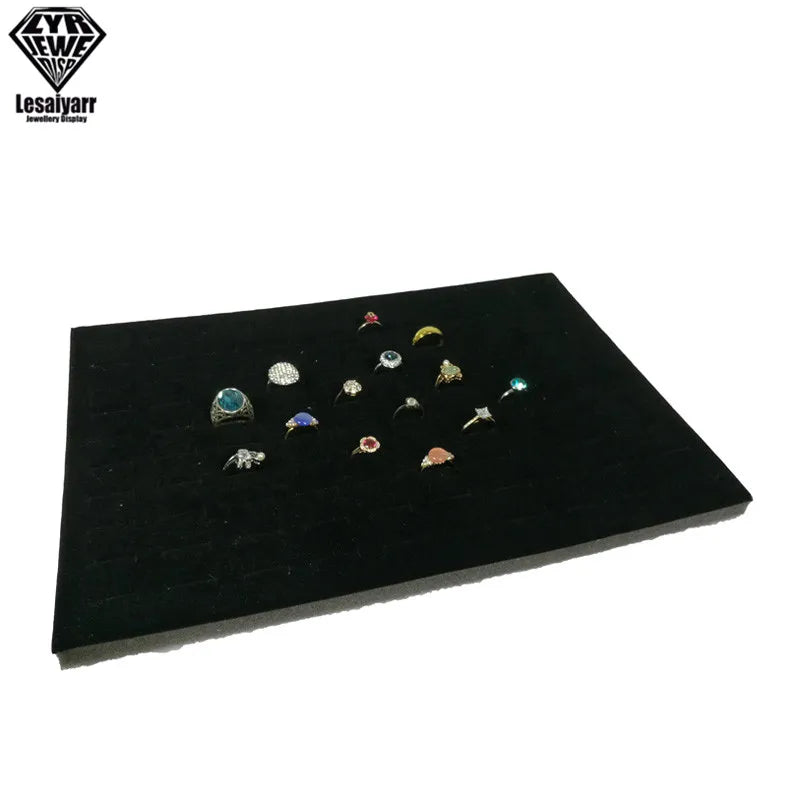 Jewelry Foam Tray Velvet Inserts Grey/Black Bracelet Watch Earrings Hole Tray