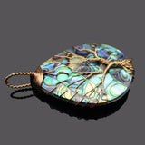 Abalone Shell Teardrop Pendant Mother of Pearl Necklace Jewelry