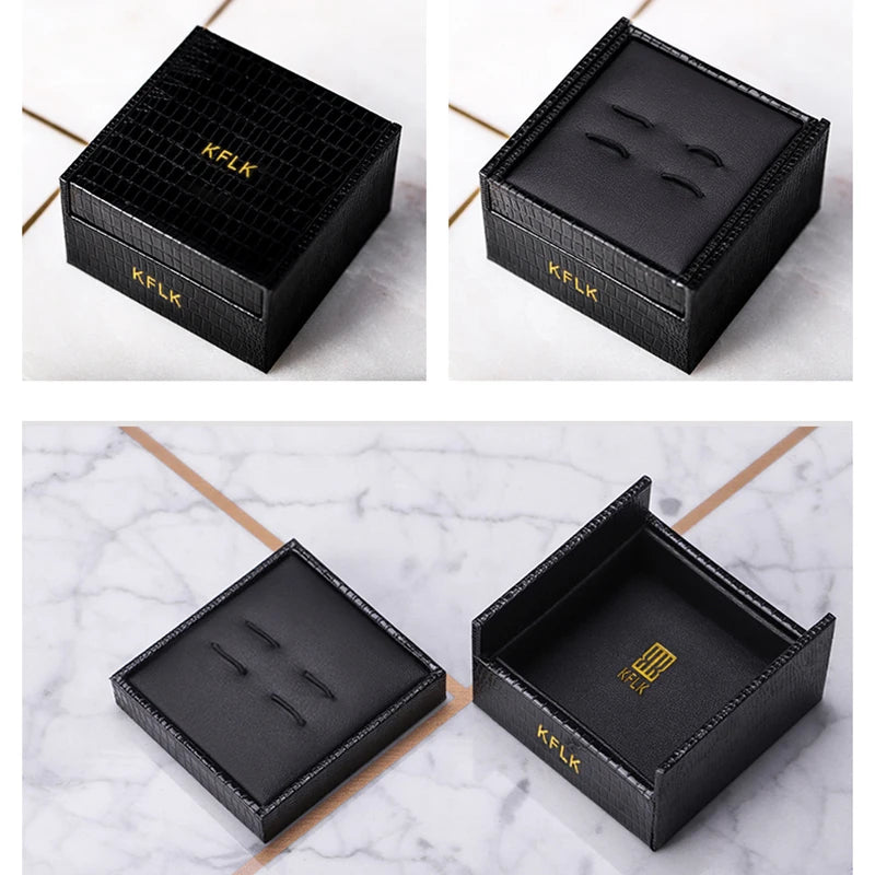 KFLK Cufflink Box Gift Storage Case Jewelry Carrying Case High