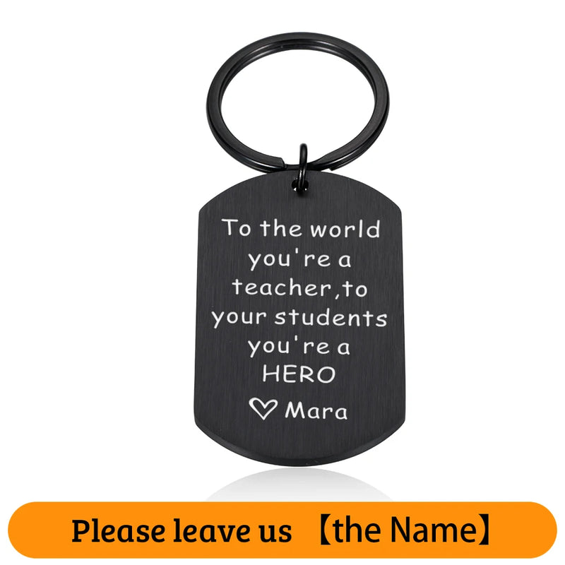 Personalized Teacher Key Chain Thank You Gift
