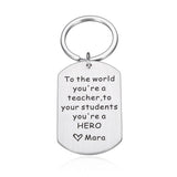 Personalized Teacher Key Chain Thank You Gift