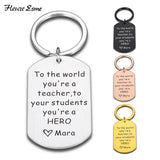 Personalized Teacher Key Chain Thank You Gift