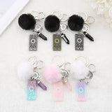 Sun Tarot Card Resin Keychain with Quartz Ball for Men Women