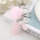 Sun Tarot Card Resin Keychain with Quartz Ball for Men Women