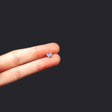 1PC L Shaped Stainless Steel Nose Studs Piercing Body Jewelry Colorful CZ Butter