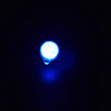 LED Flash Light Earrings Clip Bling Ear Studs Red