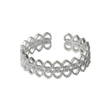 Hollow Heart Shaped Lace Ring Opening Jewelry