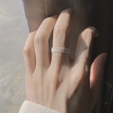 Hollow Heart Shaped Lace Ring Opening Jewelry