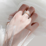 Hollow Heart Shaped Lace Ring Opening Jewelry