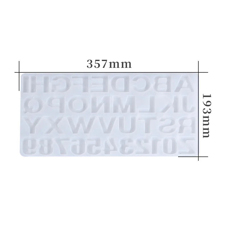 1PC Letters Silicone Epoxy Mold for Resin Jewelry UV Pendant Tools